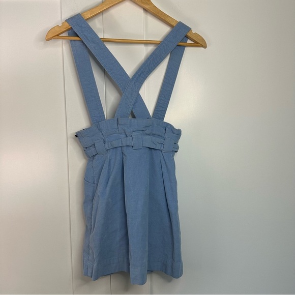 🎆 Urban Outfitters Paperbag Overall Skirt Corduroy Blue XS meadow cottage core - Picture 7 of 11